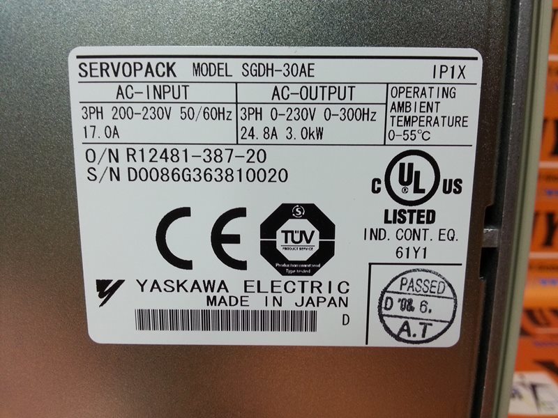 YASKAWA SGDH-30AE SERVOPACK New in box - PLC DCS SERVO YASKAWA SGDH-30AE SERVOPACK New in box - PLC DCS SERVO